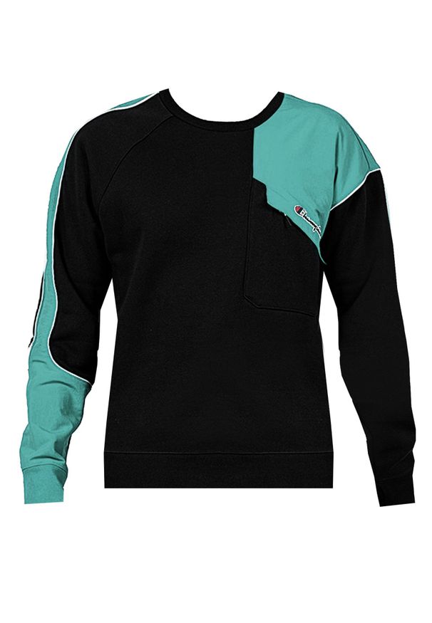 Champion Bluza | 216555 | Mężczyzna | Czarny. Okazja: na co dzień. Kolor: czarny. Materiał: bawełna, poliester. Wzór: aplikacja. Styl: casual