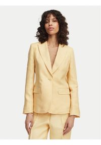 Weekend Max Mara Marynarka Nalut 2615041072 Żółty Regular Fit. Kolor: żółty. Materiał: len #1