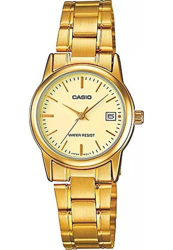 Zegarek Casio Zegarek marki Casio model LTP-V002G kolor Zółty. Akcesoria damski. Sezon: Cały rok NoSize