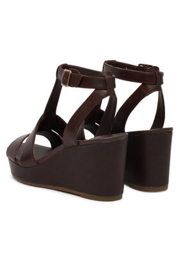 Clarks Sandały Sabina Hope 26186104 Brązowy. Kolor: brązowy. Materiał: skóra