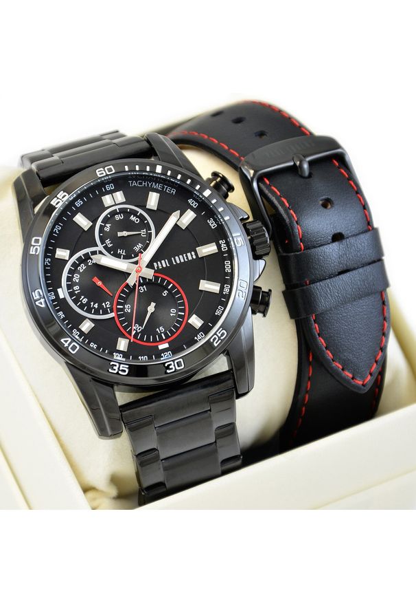 G.Rossi - Zegarek męski Paul Lorens MATIAS 9753A7-1A3 z dwoma paskami