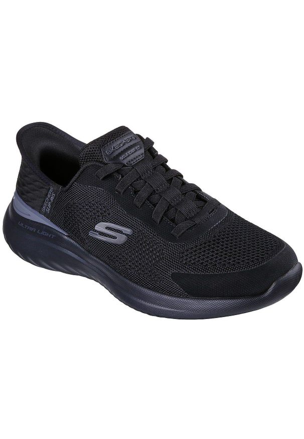 skechers - Adidasy Skechers Bounder 2.0-silco, Mężczyźni. Kolor: czarny. Materiał: materiał. Sport: fitness