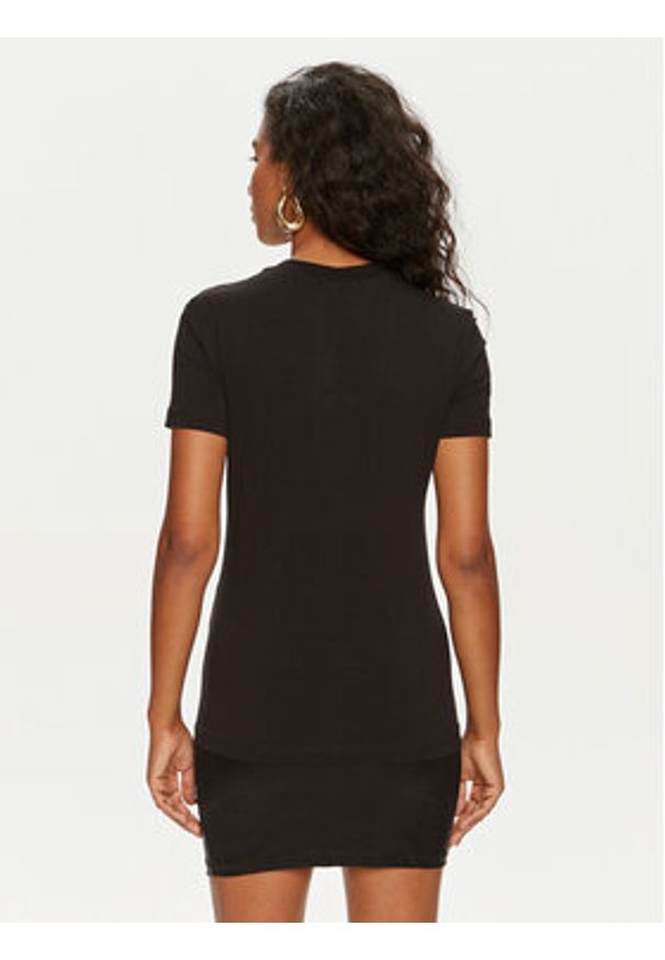 Versace Jeans Couture T-Shirt 76HAH6A8 Czarny Regular Fit. Kolor: czarny. Materiał: bawełna