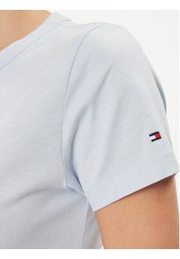 TOMMY HILFIGER - Tommy Hilfiger T-Shirt WW0WW38872 Błękitny Slim Fit. Kolor: niebieski. Materiał: bawełna