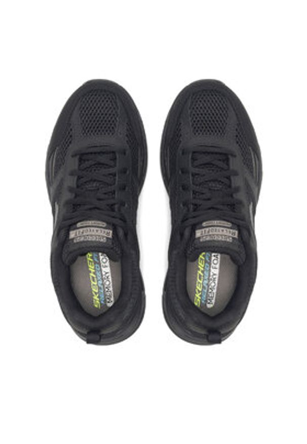skechers - Skechers Sneakersy OAK CANYON VERKETTA 51898 BBK Czarny. Kolor: czarny. Materiał: skóra
