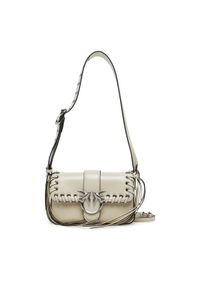 Pinko - PINKO Torebka Love One Mini Slouchy Fl PE 25 PLTT 104340 A28D Beżowy. Kolor: beżowy. Materiał: skórzane