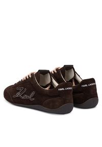 Karl Lagerfeld - KARL LAGERFELD Sneakersy KL66122 Brązowy. Kolor: brązowy. Materiał: zamsz, skóra #2