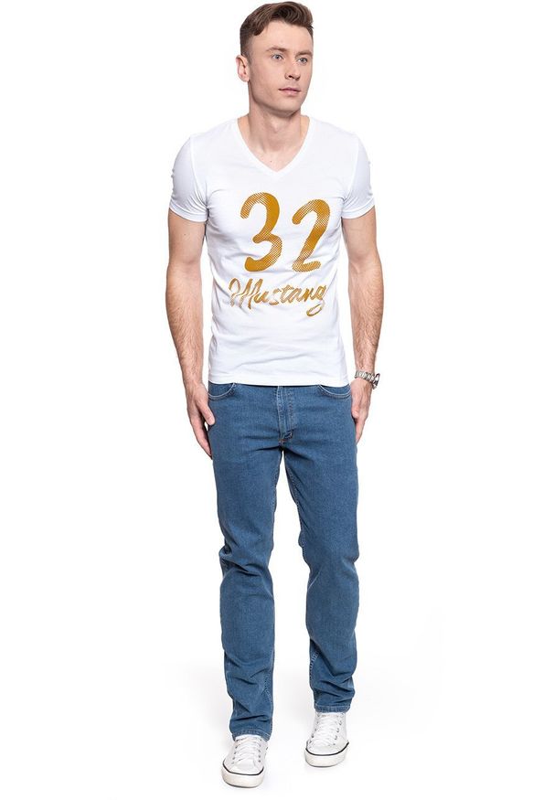 Mustang - MĘSKI T-SHIRT MUSTANG AARON V BASIC 1009904 2045