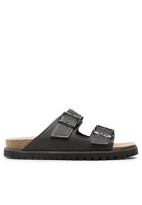 Pepe Jeans Klapki Urban Sandal Basic Cork W PLS90600 Czarny. Kolor: czarny. Materiał: skóra