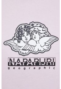 Napapijri t-shirt bawełniany Napapijri X Fiorucci kolor różowy. Kolor: różowy. Materiał: bawełna. Wzór: nadruk #3