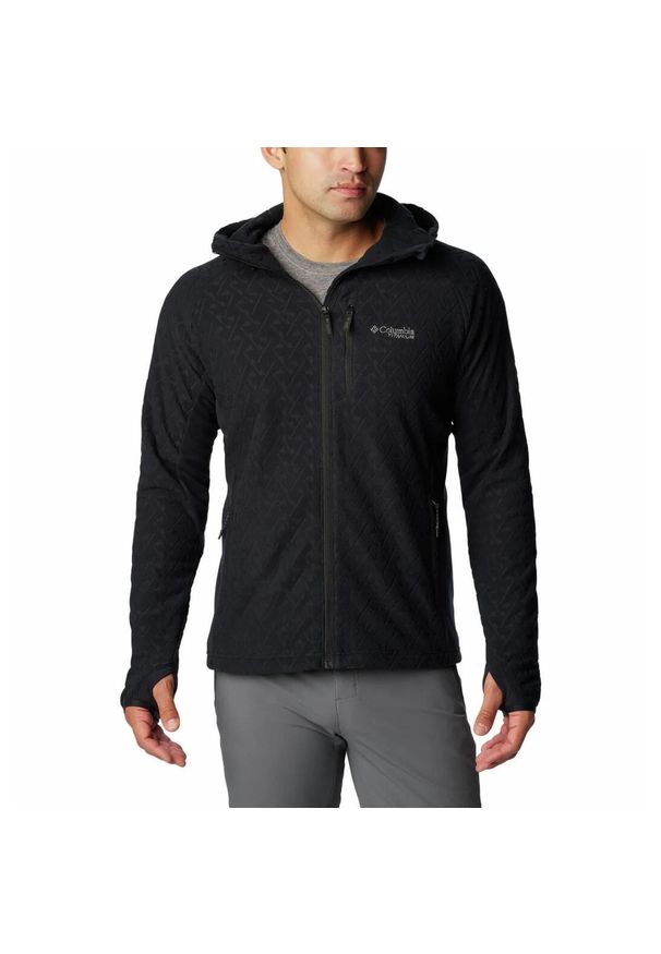 columbia - Bluza Turystyczna Rozpinana Męska Columbia Titan Pass 3.0 Hooded Fleece. Kolor: czarny