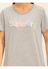 Superdry T-Shirt Classic Rainbow Emb Entry Tee W1000057A Szary Classic Fit. Kolor: szary #2