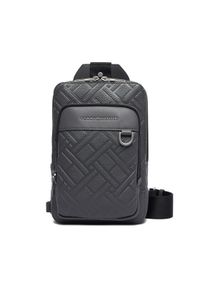 TOMMY HILFIGER - Tommy Hilfiger Saszetka Th Flag Slingpack AM0AM14430 Szary. Kolor: szary. Materiał: skóra #1