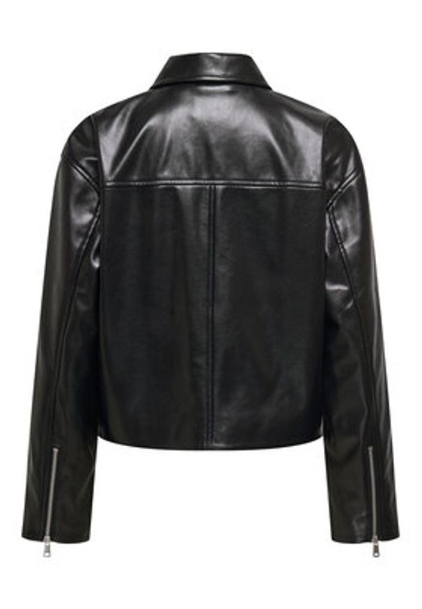 only - ONLY Kurtka z imitacji skóry Nicki 15356871 Czarny Regular Fit. Kolor: czarny. Materiał: skóra