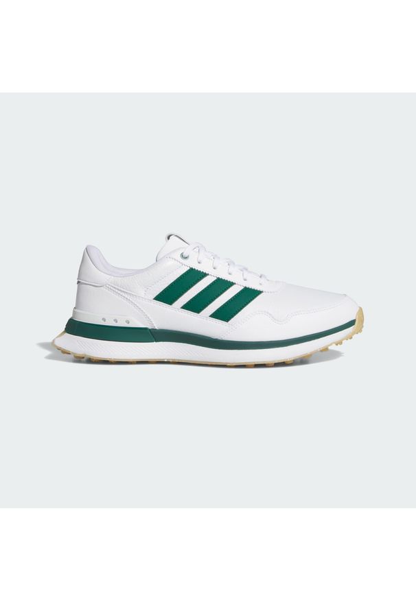 Adidas - Buty Golfowe Bez Kolców S2G 26 Leather. Kolor: zielony, brązowy, biały, wielokolorowy. Materiał: guma, skóra. Sport: golf