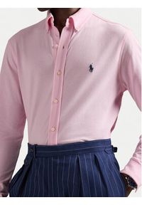 Polo Ralph Lauren Koszula 710654408101 Różowy Slim Fit. Typ kołnierza: polo. Kolor: różowy. Materiał: bawełna #3