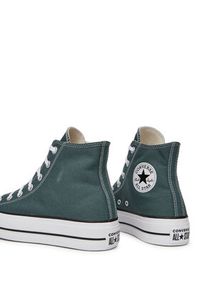 Converse Trampki Chuck Taylor All Star Lift Platform A12596C Zielony. Kolor: zielony. Materiał: materiał. Obcas: na platformie #4