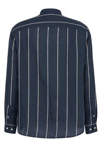Bugatti Koszula 9550-78954C Granatowy Casual Fit. Okazja: na co dzień. Kolor: niebieski. Materiał: len. Styl: casual #4
