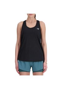 Koszulka New Balance WT41250BKH - czarna. Kolor: czarny. Materiał: poliester. Sport: fitness