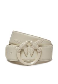 Pinko Pasek Damski Love Berry H4 Belt. PE 24 PLT01 100120 A1K2 Biały. Kolor: biały. Materiał: skóra