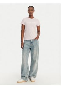 Guess Jeans T-Shirt W6GIC5 K8HM0 Różowy Regular Fit. Kolor: różowy. Materiał: bawełna #3