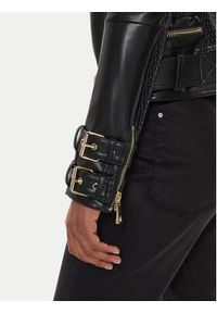 Guess Kurtka skórzana W4YL33 K8S30 Czarny Regular Fit. Kolor: czarny. Materiał: syntetyk #6