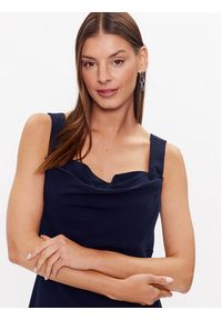 DKNY Sukienka koktajlowa Cowl Neck Sleeveless DD3C3620 Granatowy Regular Fit. Kolor: niebieski. Materiał: syntetyk. Styl: wizytowy #2