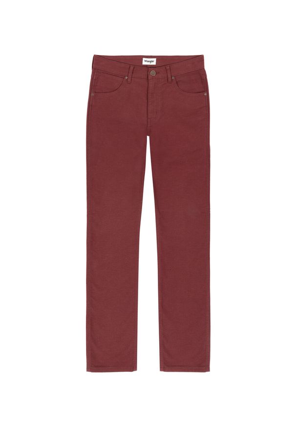 Wrangler - WRANGLER GREENSBORO MĘSKIE SPODNIE MATERIAŁOWE MATERIAŁ DAHLIA 112341456 W15Q016299. Materiał: materiał