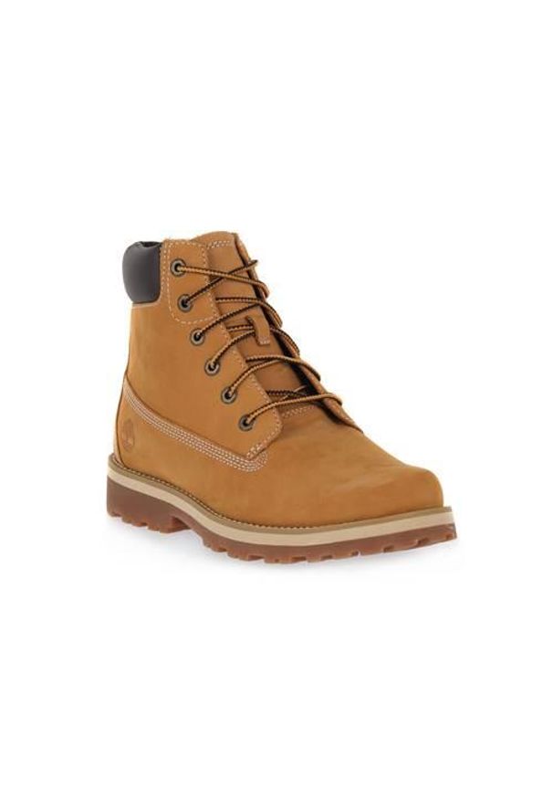 Buty do chodzenia damskie Timberland Courma Kid 6 IN. Wysokość cholewki: za kostkę. Zapięcie: sznurówki. Kolor: żółty. Materiał: zamsz, syntetyk, materiał. Szerokość cholewki: normalna. Sport: turystyka piesza