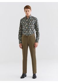 Pako Lorente - PAKO LORENTE – Zielone spodnie garniturowe z wełną. Kolor: zielony. Materiał: wełna #10