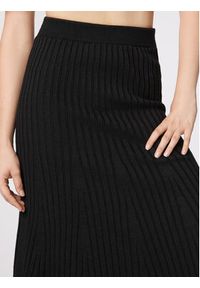 Simple Spódnica midi SDD504-01 Czarny Regular Fit. Kolor: czarny. Materiał: wiskoza #2