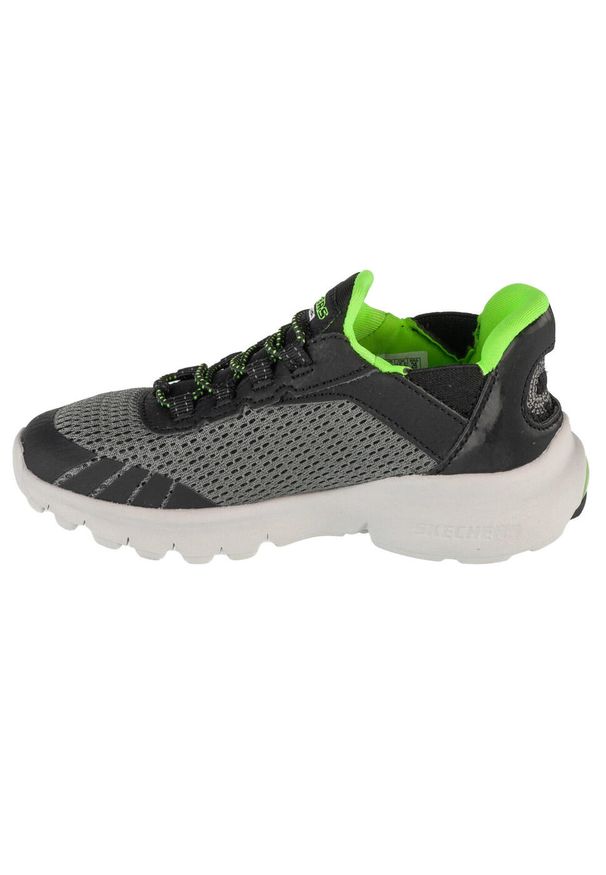 skechers - Buty sportowe Sneakersy chłopięce, Slip-Ins: Razor Air - Hyper-Brisk. Kolor: czarny. Materiał: materiał. Sport: turystyka piesza
