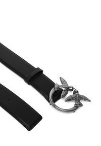Pinko Pasek Damski Love Berry H4 Belt PE 23 PLT01 100120 A0F1 Czarny. Kolor: czarny. Materiał: skóra #4