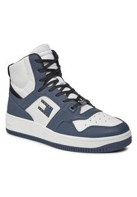 Tommy Jeans Sneakersy Tjm Retro Basket Sneaker Mid EM0EM01401 Granatowy. Kolor: niebieski #5