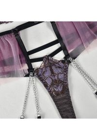 Intica - Zestaw bielizny koronkowej z regulowanymi paskami na romantyczne wieczory Toribia. Kolor: fioletowy. Materiał: koronka. Wzór: koronka #7