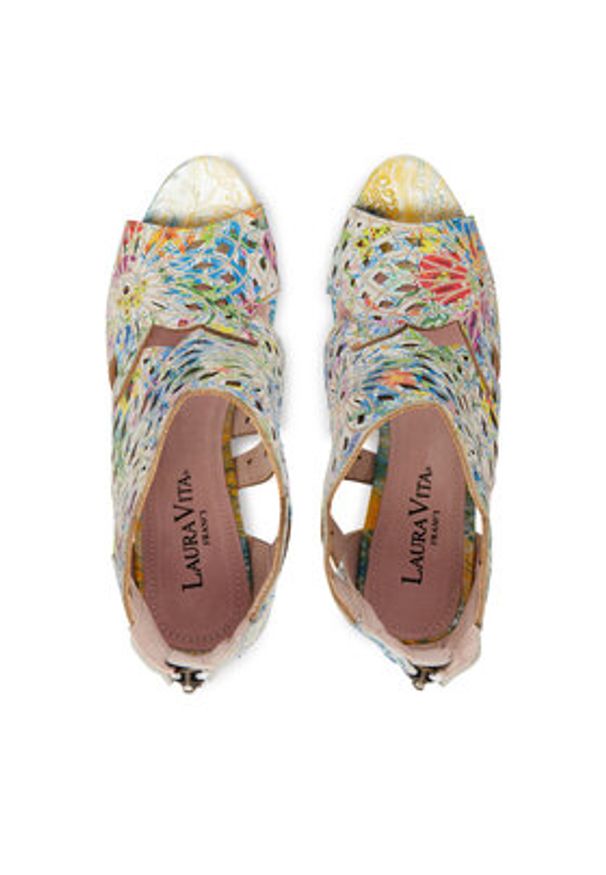 Laura Vita Sandały Albane 48 Kolorowy. Materiał: skóra. Wzór: kolorowy
