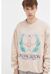 On Vacation bluza męska kolor różowy wzorzysta. Kolor: różowy. Materiał: bawełna, dzianina, prążkowany #3