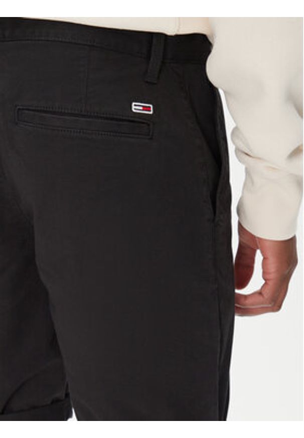 Tommy Jeans Szorty materiałowe Scanton DM0DM21950 Czarny Slim Fit. Kolor: czarny. Materiał: bawełna