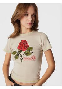 BDG Urban Outfitters T-Shirt 75440339 Beżowy Regular Fit. Kolor: beżowy. Materiał: bawełna