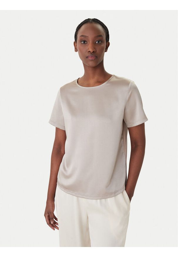 Weekend Max Mara Bluzka Zona 2615941011 Beżowy Relaxed Fit. Kolor: beżowy. Materiał: syntetyk