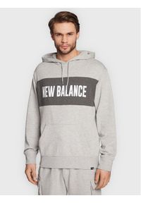 New Balance Bluza MT23900 Szary Relaxed Fit. Kolor: szary. Materiał: bawełna, syntetyk