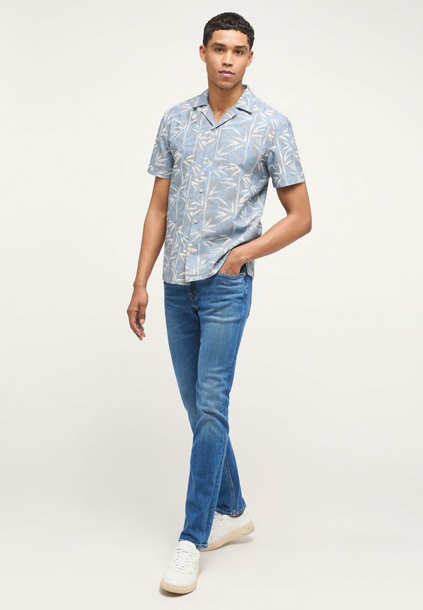 Mustang - MĘSKA KOSZULA MUSTANG Collin Shirt 2312 Bambus two-color blue 1013993 12461