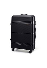 Wittchen - Duża walizka z polipropylenu jednokolorowa czarna. Kolor: czarny #8