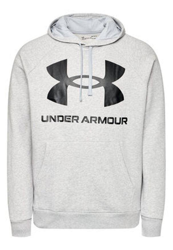 Under Armour Bluza Ua Rival 1357093 Szary Regular Fit. Kolor: szary. Materiał: bawełna