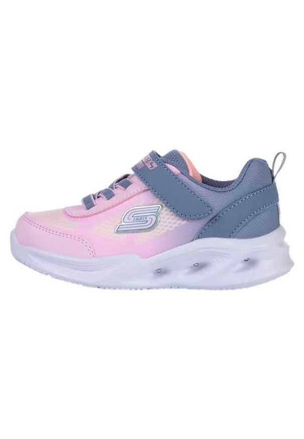 skechers - Buty do chodzenia niemowlęce Skechers Sola Glow. Okazja: na co dzień. Zapięcie: rzepy. Kolor: różowy. Materiał: syntetyk, materiał, tkanina, guma. Szerokość cholewki: normalna. Sport: turystyka piesza