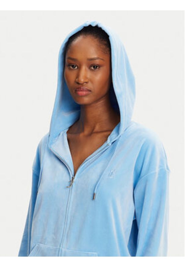 Juicy Couture Bluza Halan JCWAS24342 Niebieski Oversize. Kolor: niebieski. Materiał: syntetyk