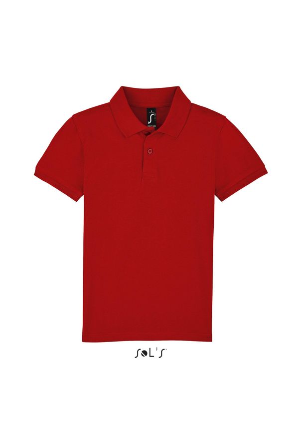 SOL'S - Koszulka polo dla dzieci Sol's Perfect. Typ kołnierza: polo. Kolor: czerwony. Materiał: bawełna. Sezon: lato