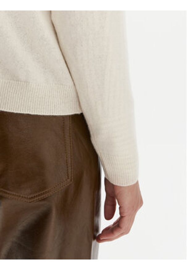 Marella Sweter Tesa 2523366171 Biały Relaxed Fit. Kolor: biały. Materiał: kaszmir