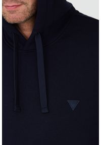 Guess - GUESS Granatowa męska bluza z kapturem, Rozmiar S. Typ kołnierza: kaptur. Kolor: niebieski #3