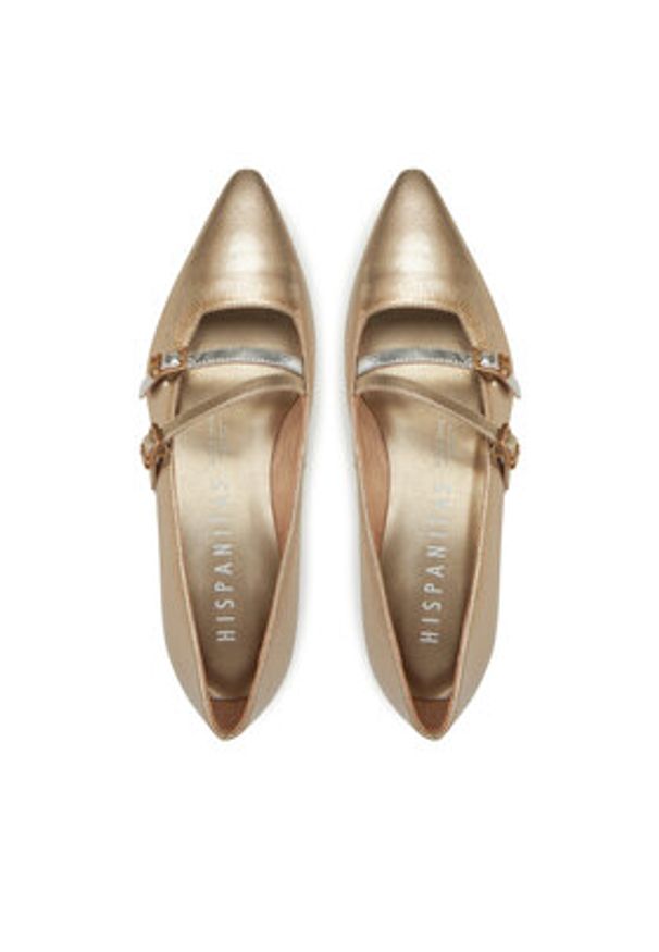 Hispanitas Półbuty BHV254073 Złoty. Kolor: złoty. Materiał: skóra